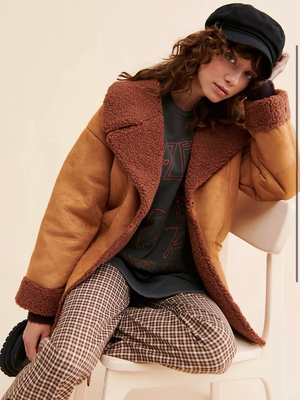 Free People Diogo Colorblock Oversized Coat